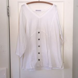 Silhouettes White Cropped Sleeve T-shirt